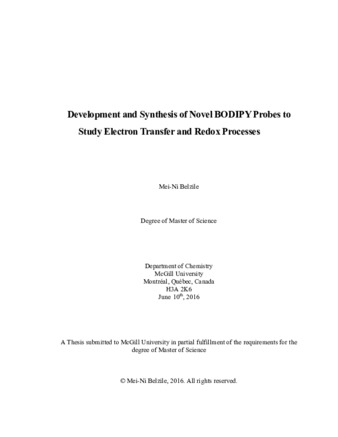 Development and synthesis of novel BODIPY probes to study electron transfer and redox processes thumbnail
