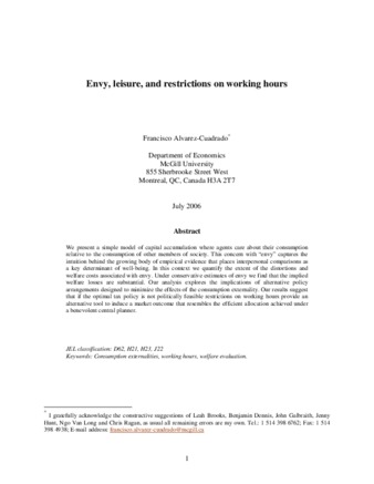 Envy, leisure, and restrictions on working hours thumbnail