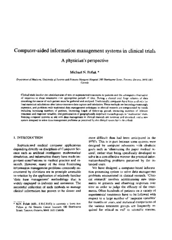 Computer-aided information management systems in clinical trials thumbnail