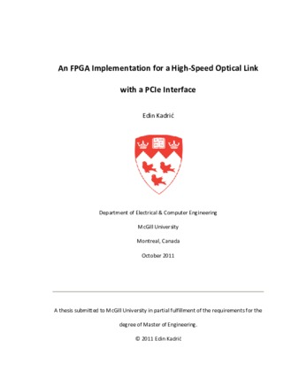 An FPGA implementation for a high-speed optical link with a PCIe interface thumbnail