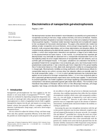 Electrokinetics of nanoparticle gel-electrophoresis thumbnail