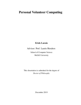 Personal volunteer computing thumbnail