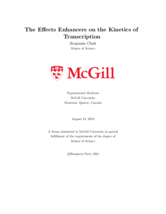 The Effects of Mediator and Enhancers on the Kinetics of Transcription thumbnail