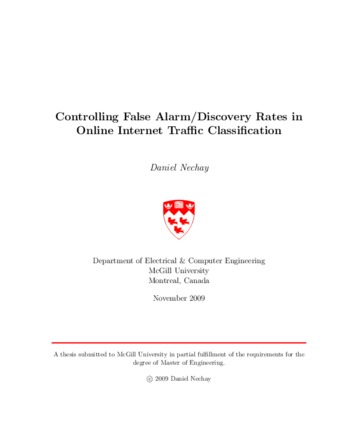 Controlling false alarm/discovery rates in online Internet traffic classification thumbnail