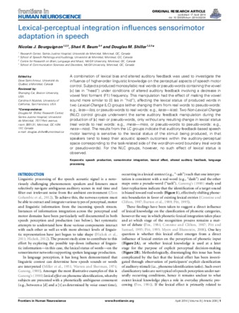 Lexical-perceptual integration influences sensorimotor adaptation in speech thumbnail