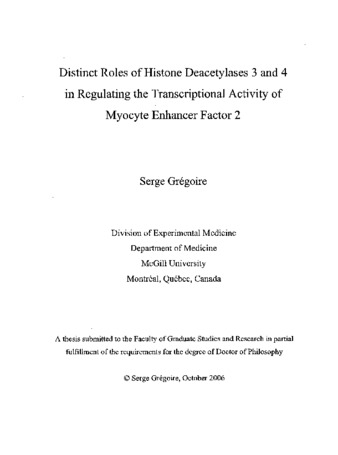 Distinct roles of histone deacetylases 3 and 4 in regulating the transcriptional activity of myocyte enhancer factor 2 thumbnail