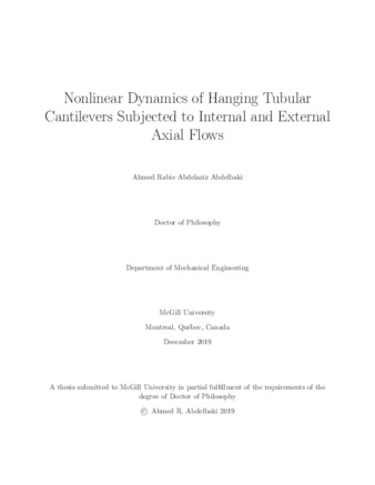 Nonlinear dynamics of hanging tubular cantilevers subjected to internal and external axial flows thumbnail