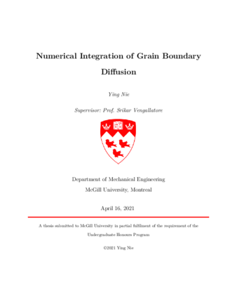 Numerical integration of grain boundary diffusion thumbnail