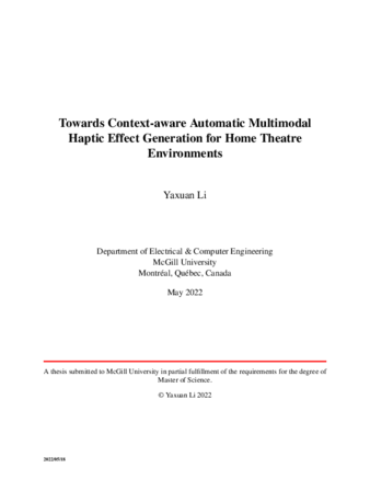 Towards context-aware automatic multimodal haptic effect generation for home theatre environments thumbnail