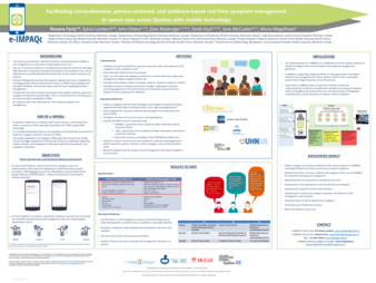 Facilitating comprehensive, person-centered, and evidence-based real time symptom management in cancer care across Quebec with mobile technology: The e-IMPAQc Project thumbnail