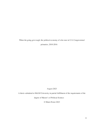 When the going gets tough: the political economy of who runs in U.S. Congressional primaries, 2010-2016 thumbnail