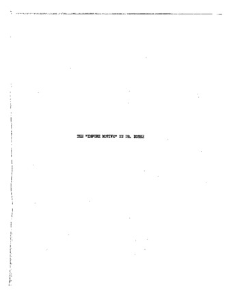 The "impure motive" in Dr. Donne. thumbnail