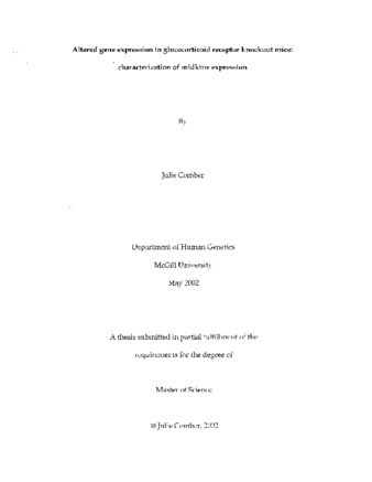 Altered gene expression in glucocorticoid receptor knockout mice : characterization of midkine expression thumbnail