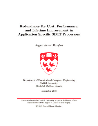 Redundancy for cost, performance, and lifetime improvement in application specific SIMT processors thumbnail