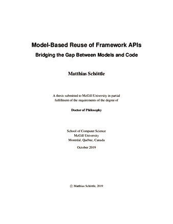 Model-based reuse of framework APIs: Bridging the gap between models and code thumbnail