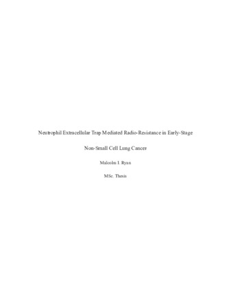 NET-Mediated Radio-Resistance in Early Stage NSCLC thumbnail