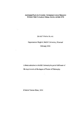 Another face of justice : interpretative debates within the Canadian trial novel after 1970 thumbnail