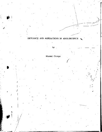 Deviance and aspirations in adolescence : the influence of school absenteeism, drug use and mental disorder on educational and occupational aspirations thumbnail