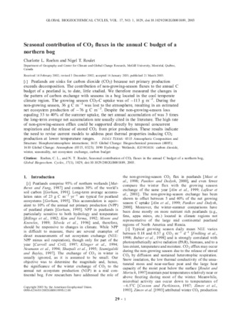 Seasonal contribution of CO2 fluxes in the annual C budget of a northern bog thumbnail