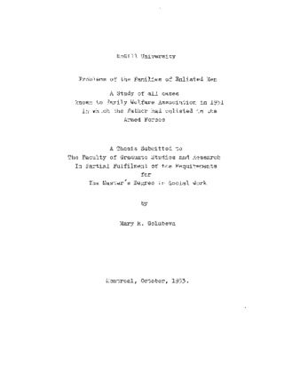 Problems of the families of enlisted men. thumbnail
