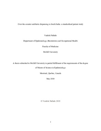 Over-the-counter antibiotic dispensing in South India: a standardised patient study thumbnail