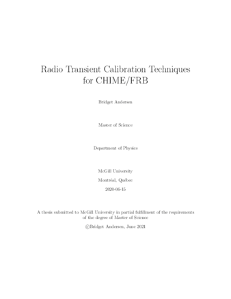 Radio transient calibration techniques for CHIME/FRB thumbnail