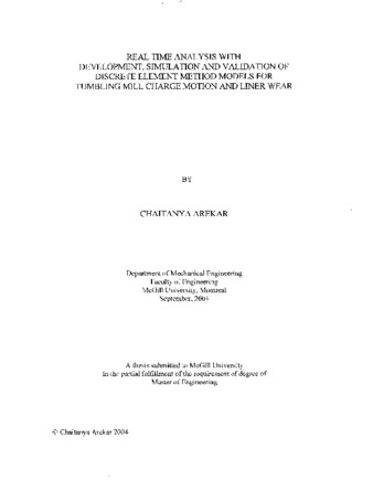 Real time analysis with development, simulation and validation of discrete element method models for tumbling mill charge motion and liner wear thumbnail