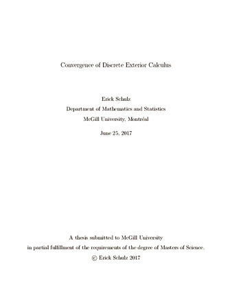 Convergence of discrete exterior calculus thumbnail