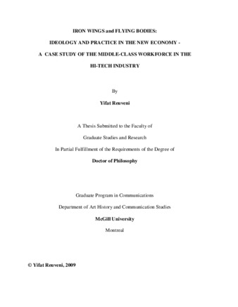 Iron wings and flying bodies: ideology and practice in the new economy - a case study of the middle-class workforce in the hi-tech industry thumbnail