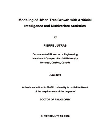 Modeling of urban tree growth with artificial intelligence and multivariate statistics thumbnail