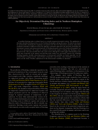 An Objectively Determined Blocking Index and its Northern Hemisphere Climatology thumbnail