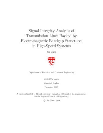 Signal integrity analysis of transmission lines backed by electromagnetic bandgap structures in high speed systems thumbnail