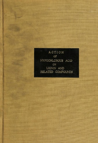 The action of hypochlorous acid on lignin and related compounds. thumbnail