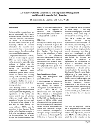 A Framework for the Development of Computerized Management and Control Systems in Dairy Farming thumbnail