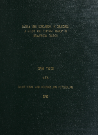 Family life education in churches: a study and support group in Briarwood church thumbnail