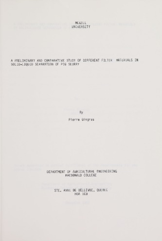 Preliminary and Comparative Study of Different Filter Materials in Solid-Liquid Seperation of Pig Slurry thumbnail