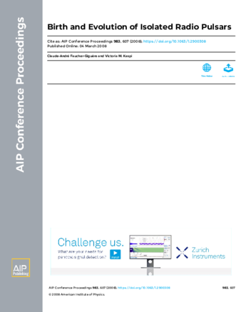 Birth and Evolution of Isolated Radio Pulsars thumbnail