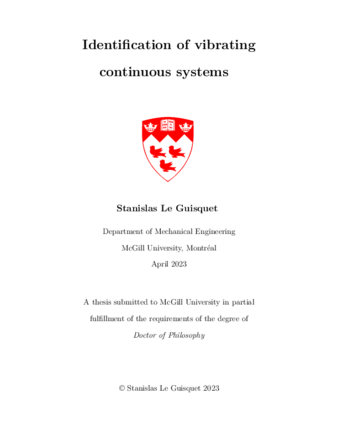 Identification of vibrating continuous systems thumbnail