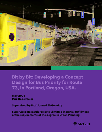 Bit by Bit: Developing a Concept Design for Bus Priority for Route 73, in Portland, Oregon, USA thumbnail