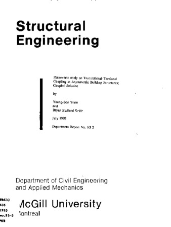 Parametric study on translational-torsional coupling in asymmetric building structures: coupled solution thumbnail