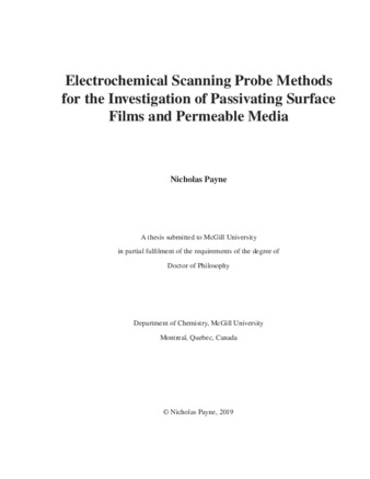 Electrochemical scanning probe methods for the investigation of passivating surface films and permeable media thumbnail