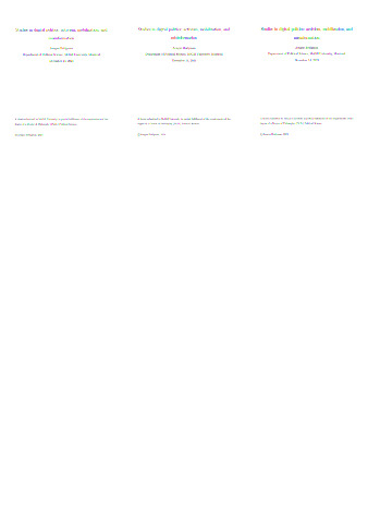 Studies in digital politics: activism, mobilization, and misinformation thumbnail
