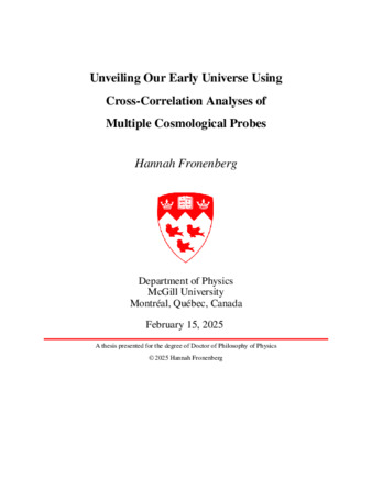 Unveiling our early universe using cross-correlation analyses of multiple cosmological probes thumbnail