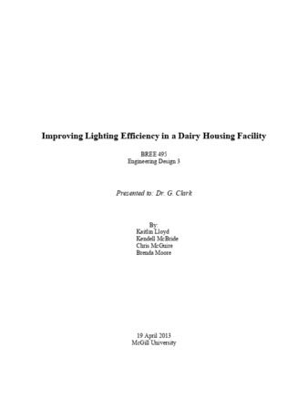 Improving lighting efficiency in a dairy housing facility thumbnail