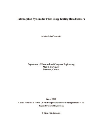 Interrogation systems for fiber Bragg grating-based sensors thumbnail