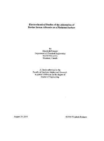 Electrochemical studies of the adsorption of bovine serum albumin on a platinum surface thumbnail