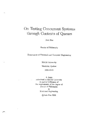 On testing concurrent systems through contexts of queues thumbnail