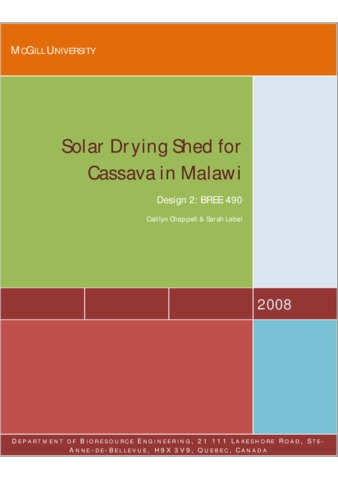 Solar Drying Shed for Cassava in Malawi thumbnail