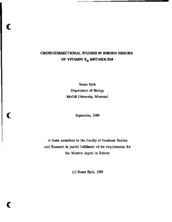 Cross-correctional studies in inborn errors of vitamin B12 metabolism thumbnail