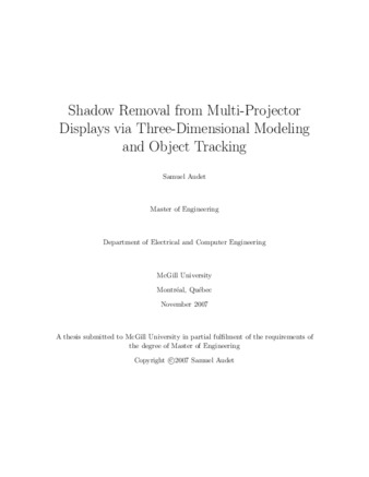 Shadow removal from multi-projector displays via three-dimensional modeling and object tracking thumbnail